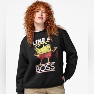 Nickelodeon Black Graphic Crewneck Sweater